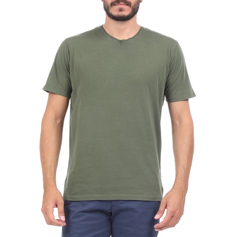 BATTERY-Ανδρική μπλούζα BATTERY SOLID1 GARMENT DYE χακί