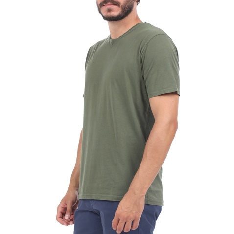 BATTERY-Ανδρική μπλούζα BATTERY SOLID1 GARMENT DYE χακί