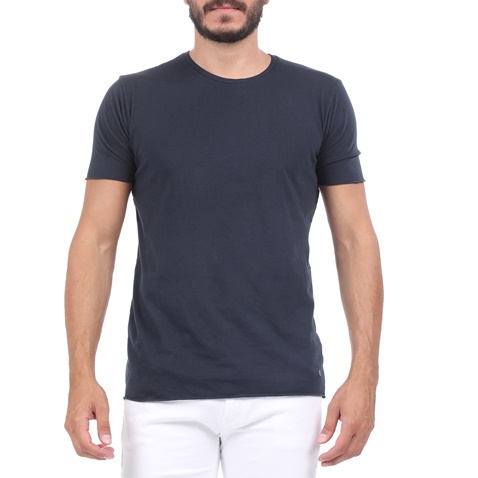BATTERY-Ανδρική μπλούζα BATTERY SOLID 2 GARMENT DYΕ μπλε