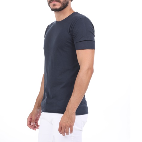 BATTERY-Ανδρική μπλούζα BATTERY SOLID 2 GARMENT DYΕ μπλε