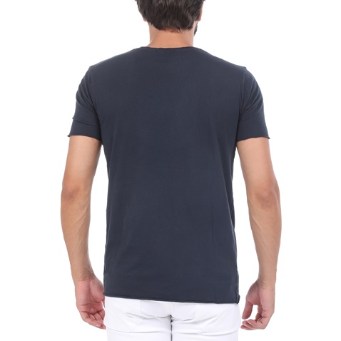 BATTERY-Ανδρική μπλούζα BATTERY SOLID 2 GARMENT DYΕ μπλε
