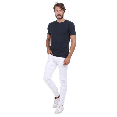 BATTERY-Ανδρική μπλούζα BATTERY SOLID 2 GARMENT DYΕ μπλε