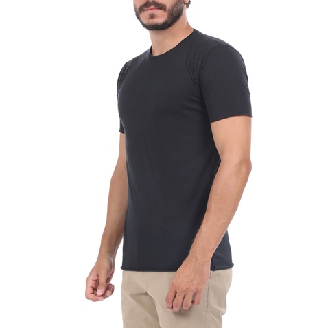 BATTERY-Ανδρική μπλούζα BATTERY SOLID 2 GARMENT DYΕ μαύρη