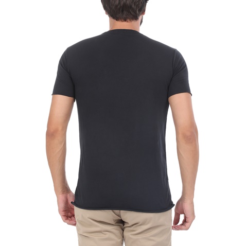 BATTERY-Ανδρική μπλούζα BATTERY SOLID 2 GARMENT DYΕ μαύρη