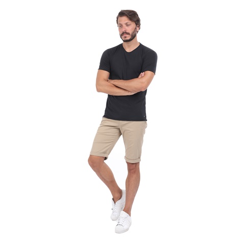 BATTERY-Ανδρική μπλούζα BATTERY SOLID 2 GARMENT DYΕ μαύρη