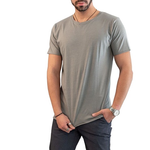 BATTERY-Ανδρικό t-shirt BATTERY γκρι