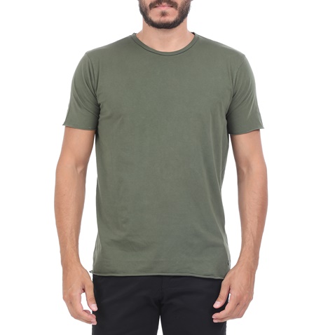 BATTERY-Ανδρική μπλούζα BATTERY SOLID 2 GARMENT DYΕ χακί