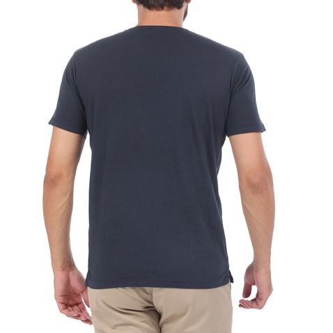 BATTERY-Ανδρική μπλούζα BATTERY SOLID GARMENT DYE μπλε