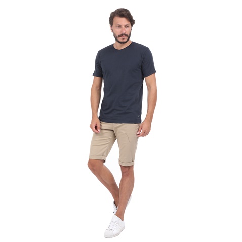 BATTERY-Ανδρική μπλούζα BATTERY SOLID GARMENT DYE μπλε