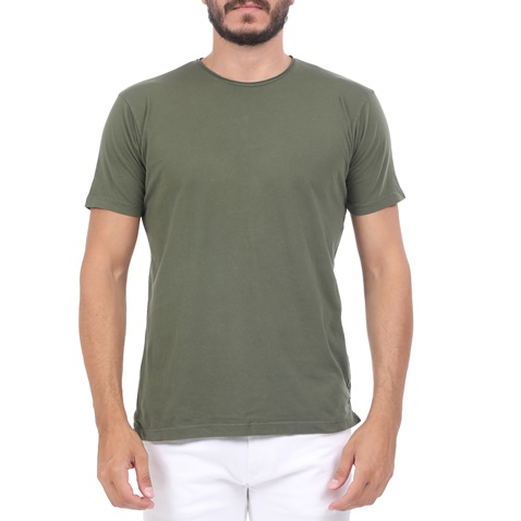 BATTERY-Ανδρική μπλούζα BATTERY SOLID GARMENT DYE χακί