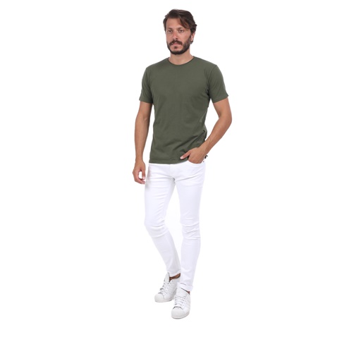 BATTERY-Ανδρική μπλούζα BATTERY SOLID GARMENT DYE χακί