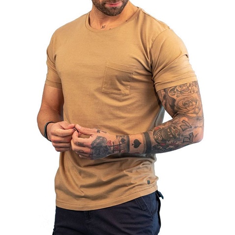 GREENWOOD-Ανδρικό t-shirt GREENWOOD μπεζ