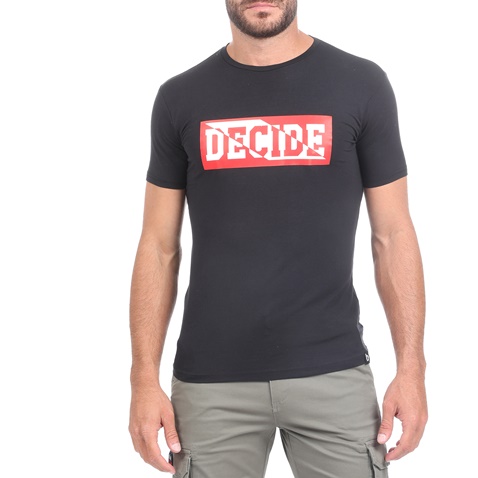 BATTERY-Ανδρικό t-shirt BATTERY MODAL μαύρο