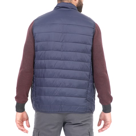 RUN-Ανδρικό αμάνικο padded μπουφάν RUN 15L3002202 ναυτικό μπλε