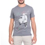BATTERY-Ανδρικό t-shirt BATTERY FLAMA γκρι