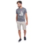 BATTERY-Ανδρικό t-shirt BATTERY FLAMA γκρι