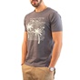 BATTERY-Ανδρικό t-shirt BATTERY FLAMA γκρι