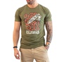 BATTERY-Ανδρικό t-shirt BATTERY 21K603091 χακί