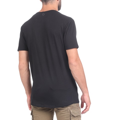 BATTERY-Ανδρικό t-shirt BATTERY WASHED μαύρο
