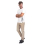 BATTERY-Ανδρικό t-shirt BATTERY WASHED λευκό