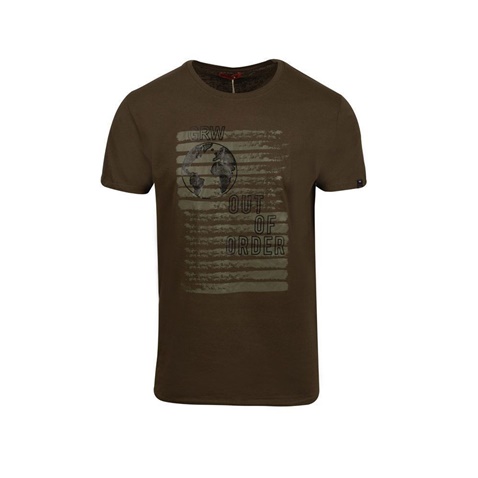 GREENWOOD-Ανδρικό t-shirt GREENWOOD λαδί