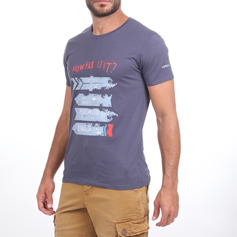 BATTERY-Ανδρικό t-shirt BATTERY μπλε