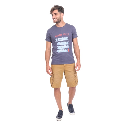 BATTERY-Ανδρικό t-shirt BATTERY μπλε