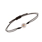 JEWELTUDE-Γυναικείο βραχιόλι JEWELTUDE 2923 κορδόνι ασημένιο μάτι