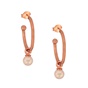JEWELTUDE-Γυναικεία ασημένια σκουλαρίκια JEWELTUDE 12275 ροζ επιχρυσωμένοι