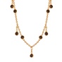 JEWELTUDE-Γυναικείο ασημένιο κοντό κολιέ JEWELTUDE 14542 επίχρυσο 
