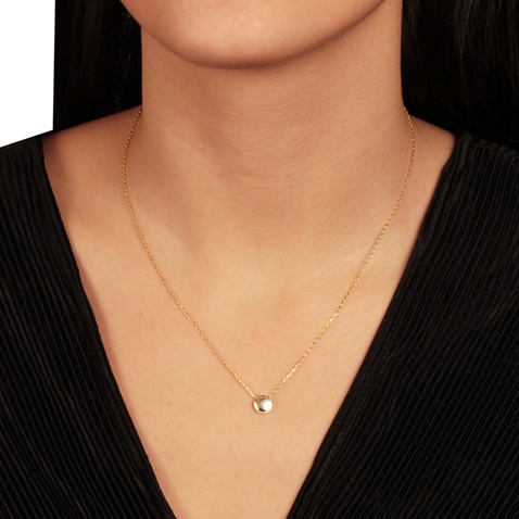 JEWELTUDE-Γυναικείο ασημένιο κολιέ JEWELTUDE 15580 δίσκος επιχρυσωμένο