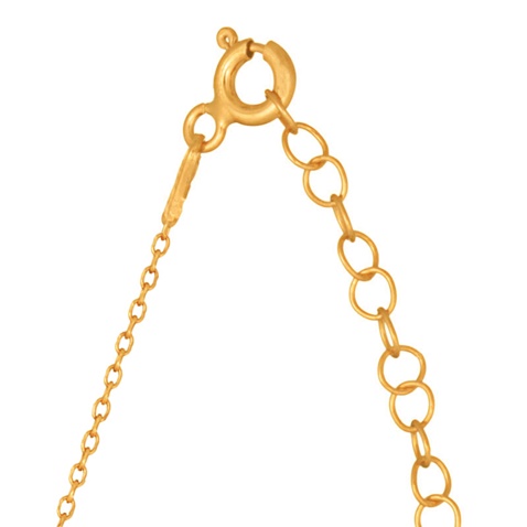 JEWELTUDE-Γυναικείο ασημένιο κολιέ JEWELTUDE 15580 δίσκος επιχρυσωμένο