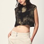 EDWARD JEANS-Γυναικείο cropped top EDWARD JEANS 15.1.2.01.072 TACITA μαύρο