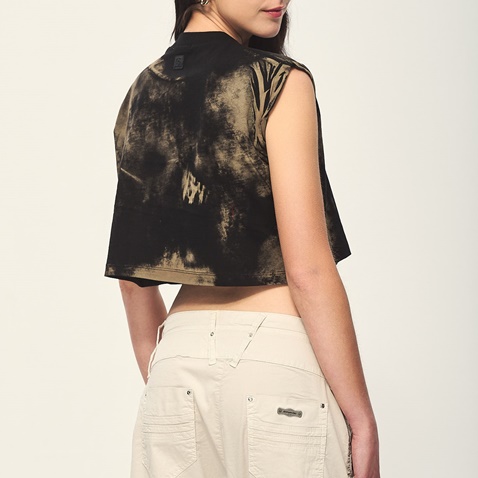 EDWARD JEANS-Γυναικείο cropped top EDWARD JEANS 15.1.2.01.072 TACITA μαύρο