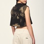 EDWARD JEANS-Γυναικείο cropped top EDWARD JEANS 15.1.2.01.072 TACITA μαύρο