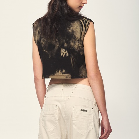 EDWARD JEANS-Γυναικείο cropped top EDWARD JEANS 15.1.2.01.072 TACITA μαύρο