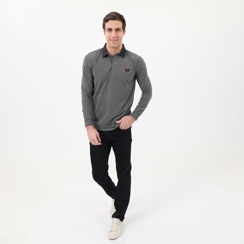 DORS-Ανδρική polo μπλούζα DORS 1131004.C03 γκρι