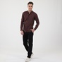 DIRTY LAUNDRY-Ανδρικό πουκάμισο DIRTY LAUNDRY DLMS0521F REGULAR DOBBY μοβ