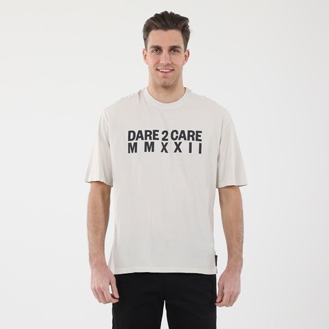 DIRTY LAUNDRY-Ανδρικό t-shirt DIRTY LAUNDRY DLMT2121F D2C OVERSIZED TEE λευκό