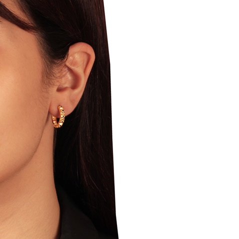 JEWELTUDE-Γυναικεία σκουλαρίκια κρίκοι JEWELTUDE 14116 επίχρυσα