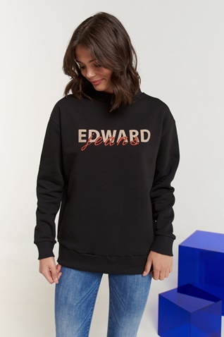 EDWARD JEANS-Γυναικεία φούτερ μπλούζα EDWARD JEANS WP-N-FLS-W22-015 INGER μαύρη