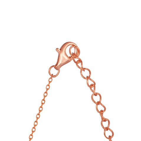 JEWELTUDE-Γυναικείο ασημένιο κοντό κολιέ JEWELTUDE 15803 ροζ επιχρύσωση