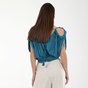 ATTRATTIVO-Γυναικείο cropped top ATTRATTIVO 9914704 πετρόλ