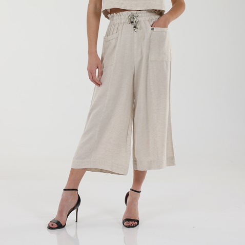ATTRATTIVO-Γυναικεία cropped παντελόνα 'ALE 9914749 εκρού