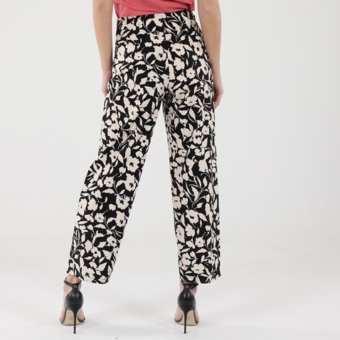 'ALE-Γυναικεία jupe culotte 'ALE 81002024 ασπρόμαυρη floral