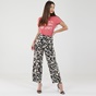 'ALE-Γυναικεία jupe culotte 'ALE 81002024 ασπρόμαυρη floral