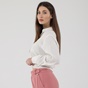 ATTRATTIVO-Γυναικείο cropped πουκάμισο ATTRATTIVO 91372200 λευκό
