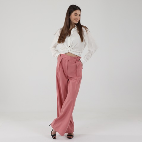 ATTRATTIVO-Γυναικείο cropped πουκάμισο ATTRATTIVO 91372200 λευκό