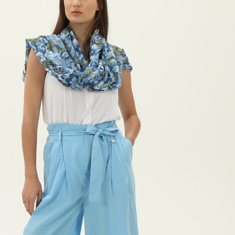 ATTRATTIVO-Γυναικείο φουλάρι ATTRATTIVO 9J20040 μπλε floral