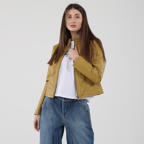 ATTRATTIVO-Γυναικείο jacket ATTRATTIVO 9913448 μουσταρδί